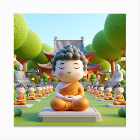 Meditate for peace, Lord buddha Canvas Print