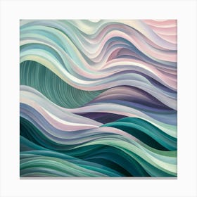 Abstract Wave Painting 5 Canvas Print