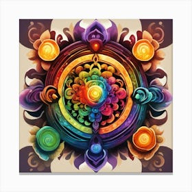 Chakra Mandala Canvas Print