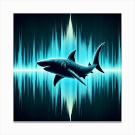 Shark Sound Wave Canvas Print