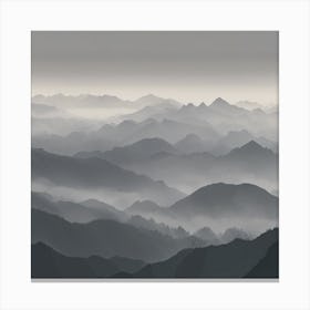 Mountains In The Mist Canvas Print