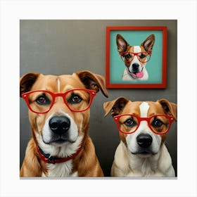 Default Dogs With Glasses Nursery Art 0 1 Canvas Print