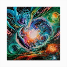 Cosmic Spiral Canvas Print