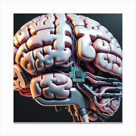 3d Rendering Of A Human Brain 3 Canvas Print