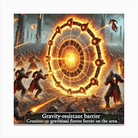 Lava Sentinels Gravity Resistant Barriers Canvas Print