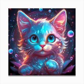 Feline Cat Creative Artwork Illustration 18 Canvas Print