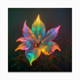 Holographic Leaf Canvas Print