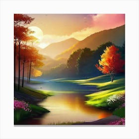 Landscape Painting 110 Canvas Print