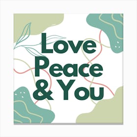 love & peace Canvas Print