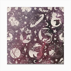 Galaxy Kitty Art Print (4) Canvas Print