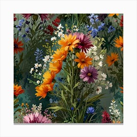 Floral Wallpaper Canvas Print