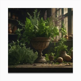 Herb Garden 1 Canvas Print