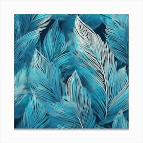 ocean blue leafs 2 Canvas Print