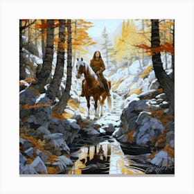 Woodlands County - Horseback Riding Canvas Print