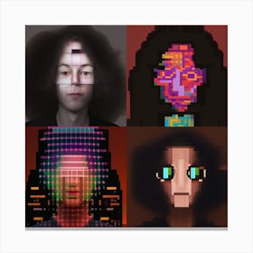 Pixel Portraits Canvas Print