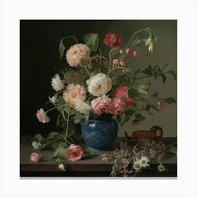 A Still Life Of Flowers In A Wanli Vase Ambrosius P9gb5hjqrram0kadgulupw Kyzk9to0rzic0ccjy7zb7g Canvas Print