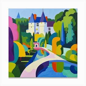Colourful Gardens Château De Chenonceau Garden France 3 Canvas Print
