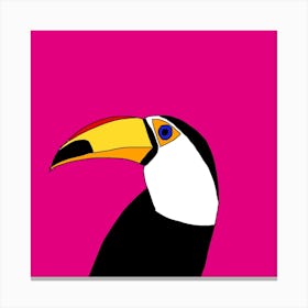 Terrence The Toucan Square Canvas Print