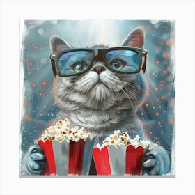 Cat In Glasses 9 Canvas Print