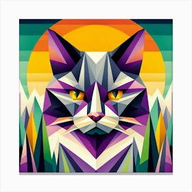 Nimbus Low Poly Cat Canvas Print