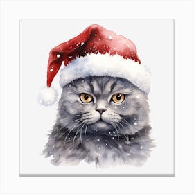 Santa Cat 24 Canvas Print