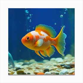 Goldfish In Aquarium Photo Canvas Print