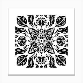 Black And White Floral Pattern 24 Toile