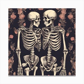 Skeleton Lovers 1 Canvas Print