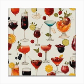 Default Cocktails As Works Of Art Aesthetic 1 Canvas Print