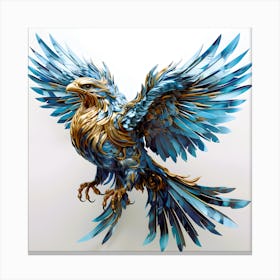 Radiant Plumes Bird In Color Canvas Print