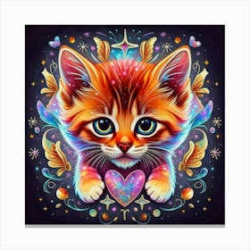 Cat Painting Canvas Print