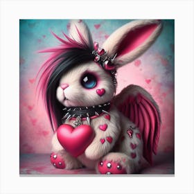 Valentine Angel Bunny Canvas Print