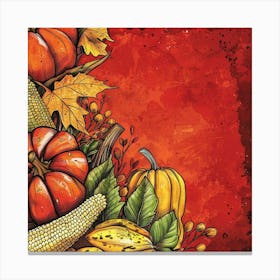 Thanksgiving Banner Texture With Autumn Leaves A 1718402371 1 Canvas Print