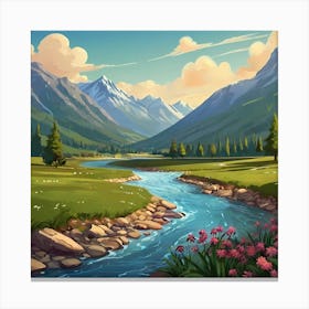 Tranquil Valley Canvas Print