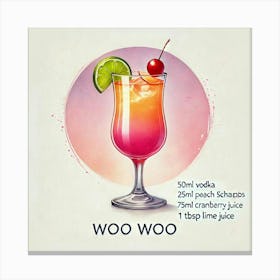 Woo Woo Cocktail Stampe su tela