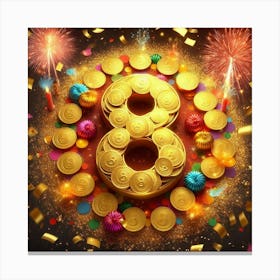 Happy New Year 2 Canvas Print