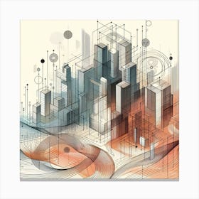 Abstract Cityscape 5 Canvas Print