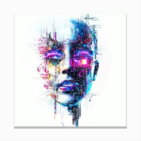 Cyborg.Generated AI. Wall Art Print 6 Canvas Print