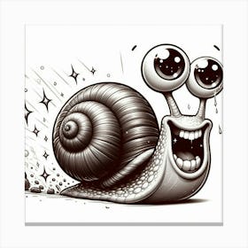 Cartoon Snail Canvas Print