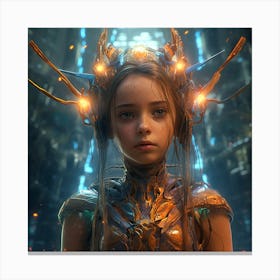 Futuristic Girl Canvas Print