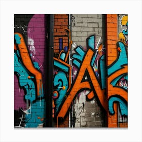 Graffiti Wall 1 Canvas Print