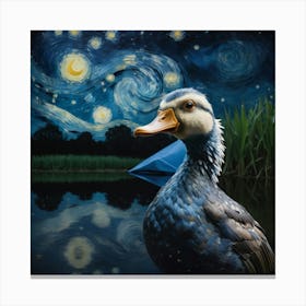 Starry Night Duck 5 Canvas Print