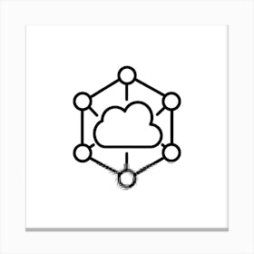 Cloud Icon Vector Illustration Canvas Print