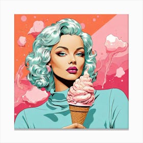 Ice Cream Girl 8 Canvas Print