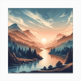 Landscape Painting 12 Canvas Print