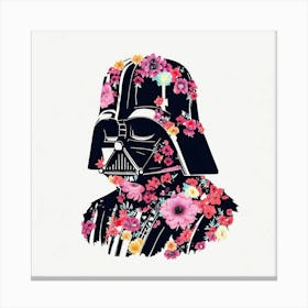 Darth Vader Floral Art Print Canvas Print