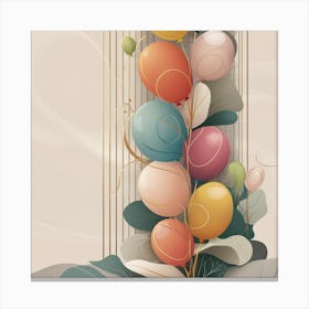Balloons In A Frame Canvas Print