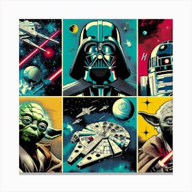 Star Wars Yoda,a pop art series of Star Wars icons 1 Canvas Print