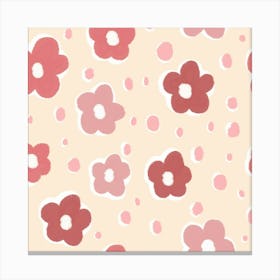 Dainty pink flowers Canvas Print