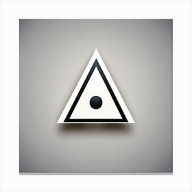 Black Triangle Symbol Canvas Print